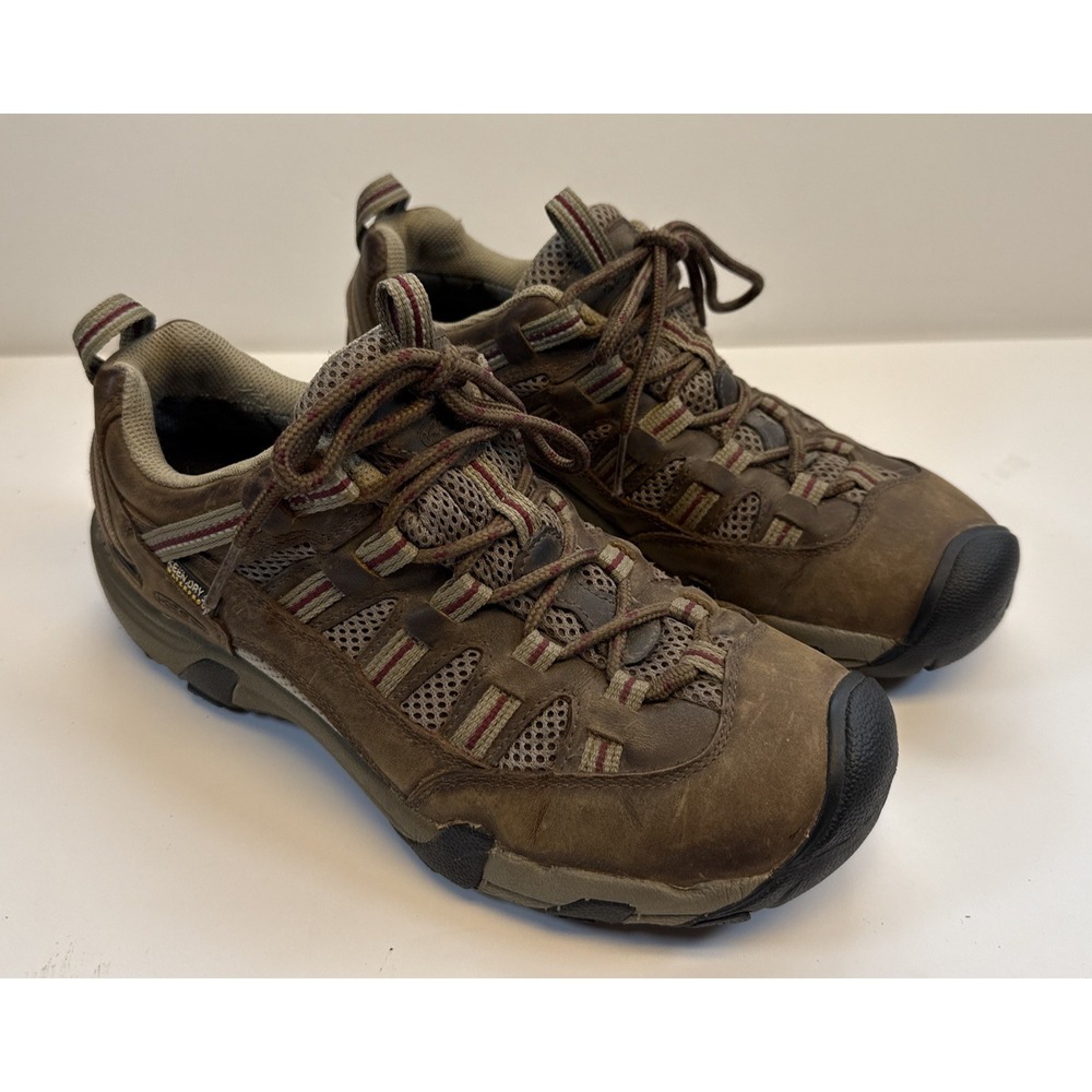 KEEN Voyageur Low Waterproof Hiking Shoes Womens US 8.5 Wide Brown 1014964